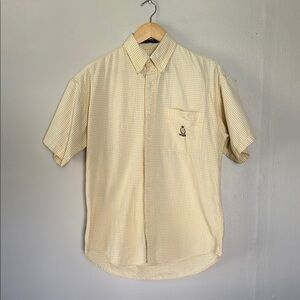 Vintage Chaps Ralph Lauren Yellow Casual Button Down Shirt Medium